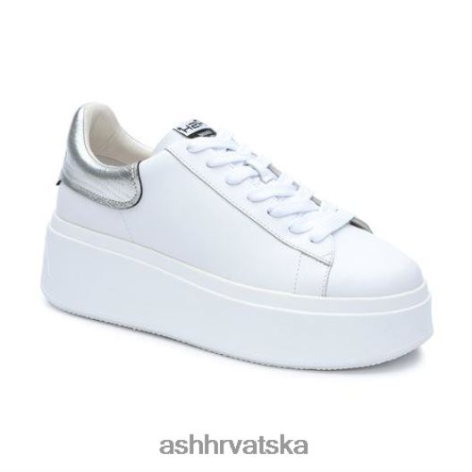tenisice žene ASH 46RP0B24 moby metalik tenisica s platformom bijela/srebrna