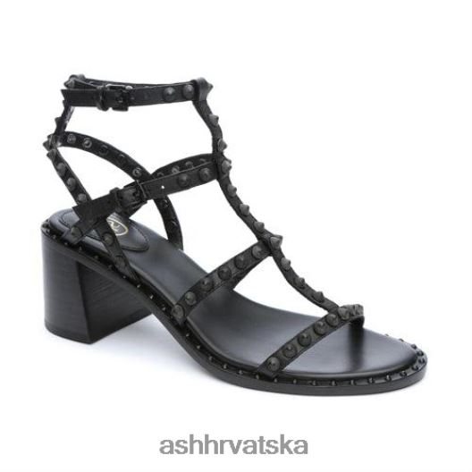 sandale žene ASH 46RP0B70 jen bis sandala s blok petom s nitom crno