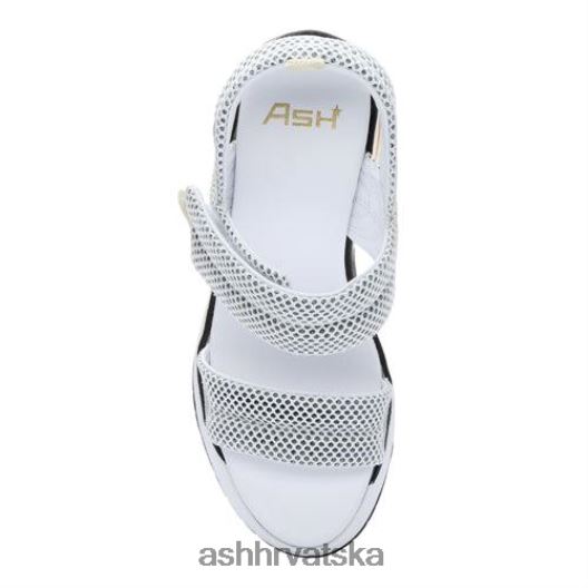 sandale žene ASH 46RP0B34 cosmos sandala s platformom na klin bijela/srebrna