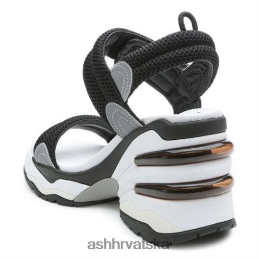sandale žene ASH 46RP0B35 cosmos sandala s platformom na klin crna/srebrna