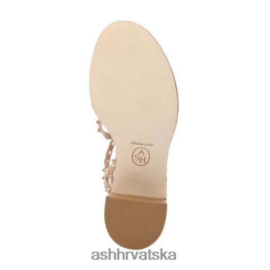sandale žene ASH 46RP0B38 jen sandala s blok petom s nitnama koža