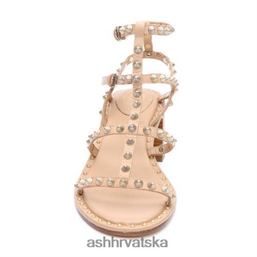 sandale žene ASH 46RP0B38 jen sandala s blok petom s nitnama koža