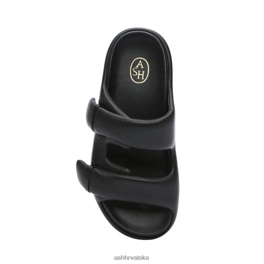 sandale žene ASH 46RP0B39 zeta sandala ravnog oblika crno