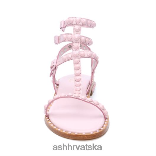 sandale žene ASH 46RP0B58 play bis ravne sandale s nitnama u tonu kristalna ruža