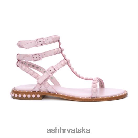 sandale žene ASH 46RP0B58 play bis ravne sandale s nitnama u tonu kristalna ruža