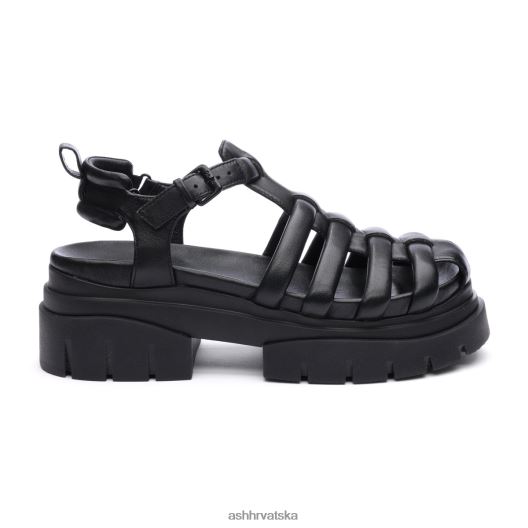 sandale žene ASH 46RP0B61 morski pas potplat ribarska sandala crno