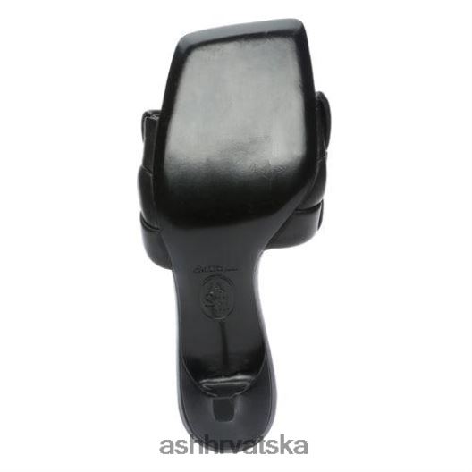 sandale žene ASH 46RP0B83 kim tkana sandala s mačjom petom crno