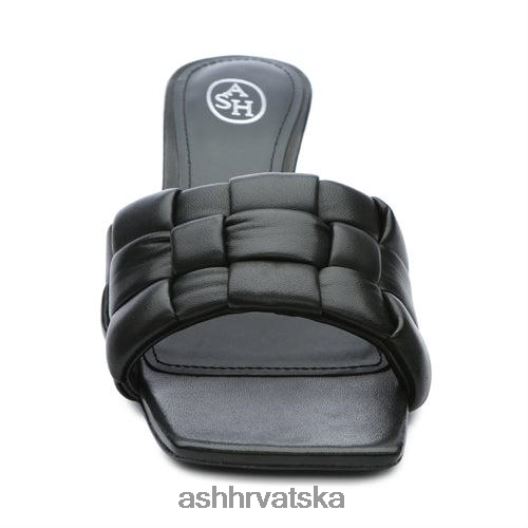 sandale žene ASH 46RP0B83 kim tkana sandala s mačjom petom crno