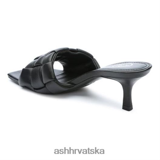 sandale žene ASH 46RP0B83 kim tkana sandala s mačjom petom crno