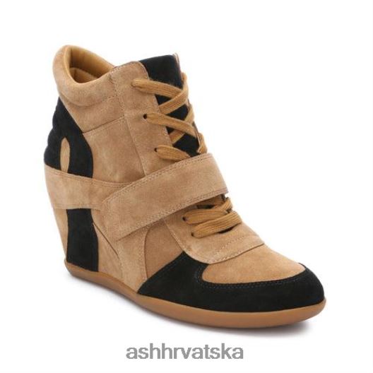 tenisice žene ASH 46RP0B15 bowie tenisica na klin zlatno smeđa/crna