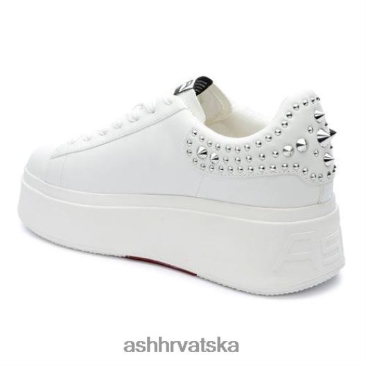 tenisice žene ASH 46RP0B2 moby tenisice s klinovima s platformom bijela/srebrna