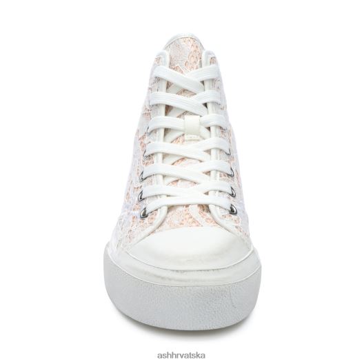 tenisice žene ASH 46RP0B26 visoke tenisice s visokom platformom od čipke ružičasta sol