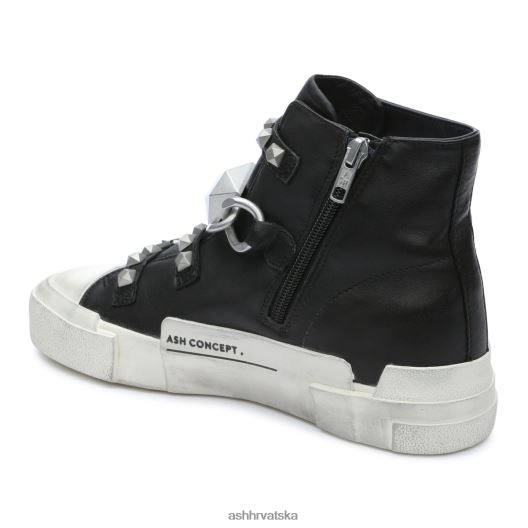 tenisice žene ASH 46RP0B33 galaxy visoke tenisice s nitnama s lancem crna/srebrna