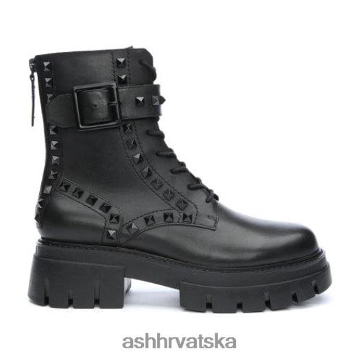 čizme žene ASH 46RP0B88 lucas studs studded combat boot crno